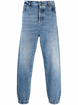 faded slim-fit jeans