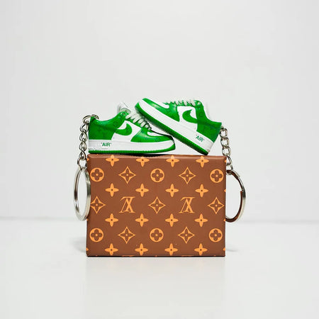 3D Sneaker Keychain With Box - LV Air Force 1 AF1 Green