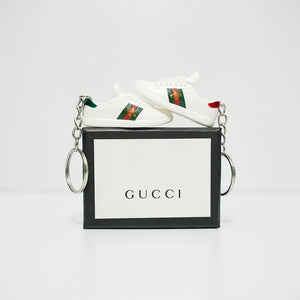 3D Sneaker Keychain With Box - Gucci White