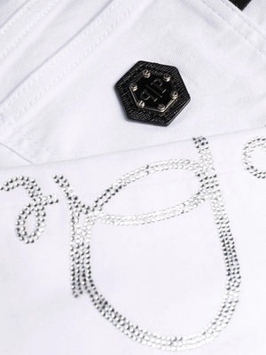 Signature embellished skinny jeans