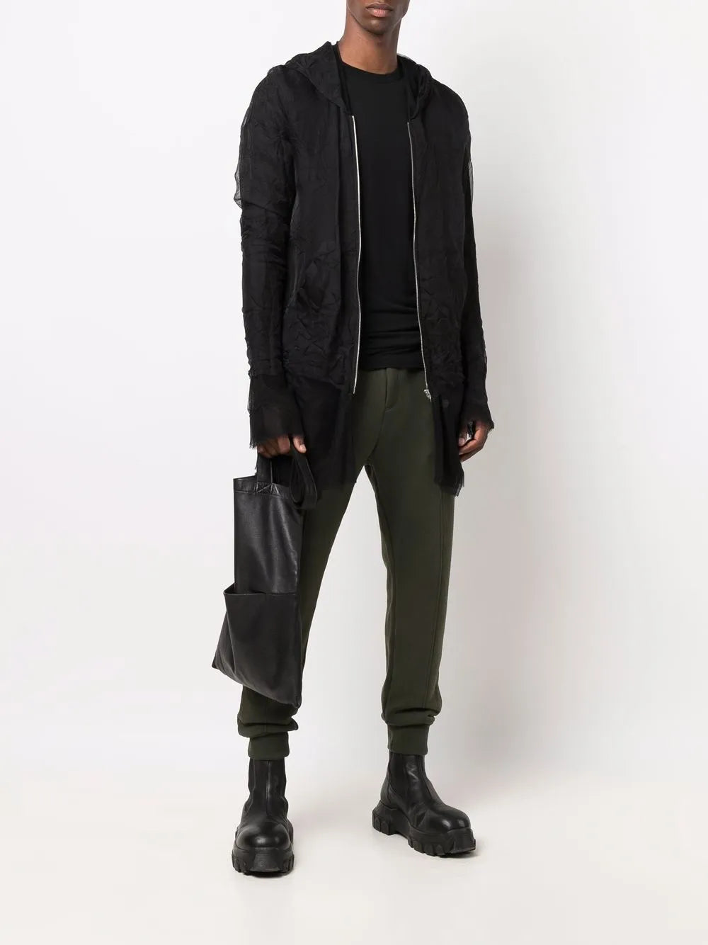 slip-on cotton track trousers