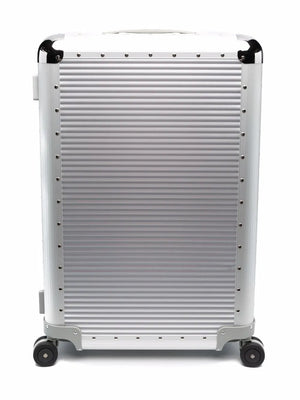 Bank S Spinner 76cm studded aluminum suitcase