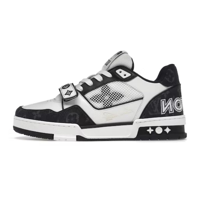 LOUIS VUITTON LV TRAINER VELCRO STRAP MONOGRAM Blue BLACK WHITE
