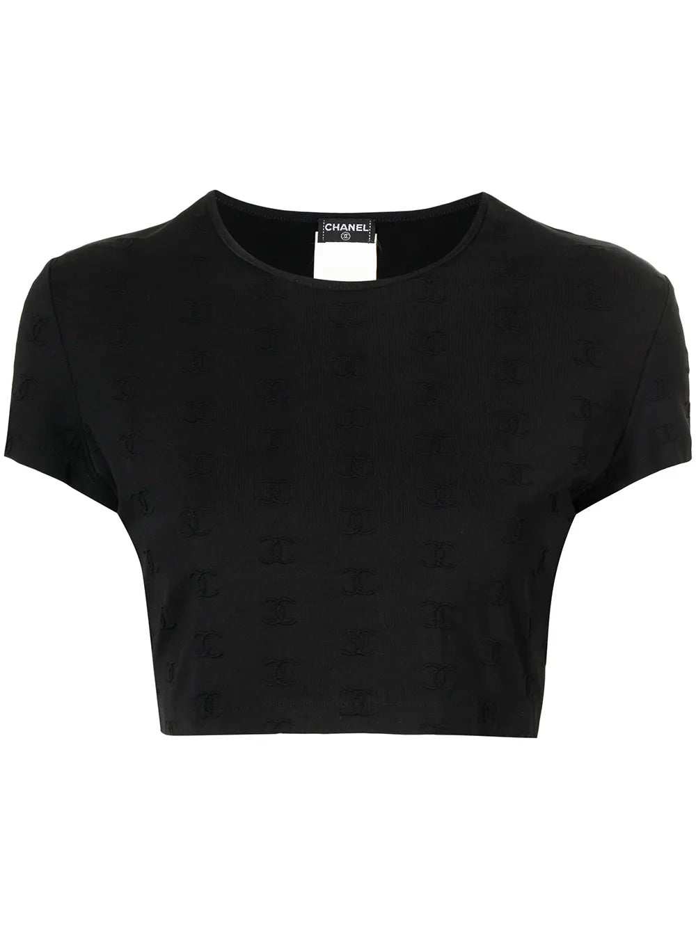 1997 CC logo-embroidered crop top