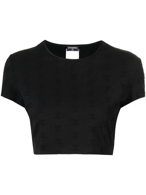 1997 CC logo-embroidered crop top