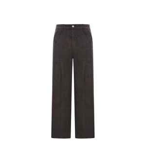 Anthracite Cotton Corduroy Large Fit Trousers