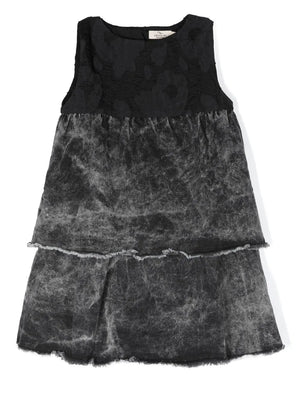 tiered denim dress