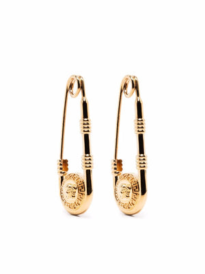 Safety-Pin Medusa earrings