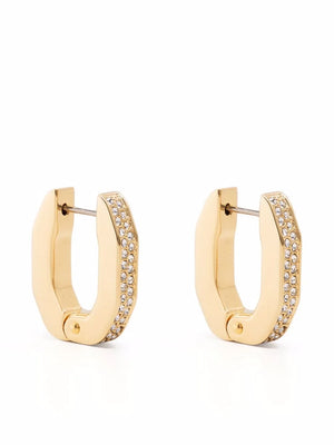 Dextera crystal embellished hoop earrings