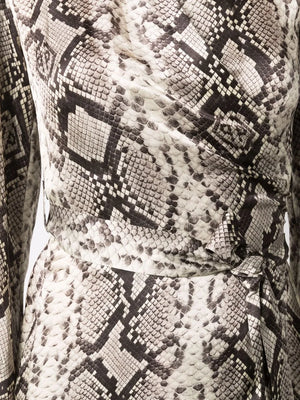 Python-print silk long dress