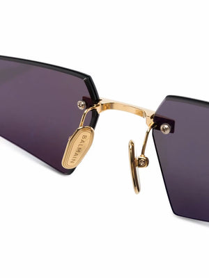 geometric frameless sunglasses