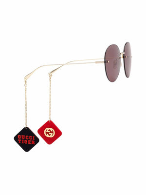 frameless round sunglasses