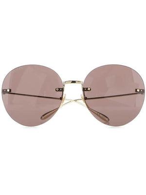 frameless round sunglasses