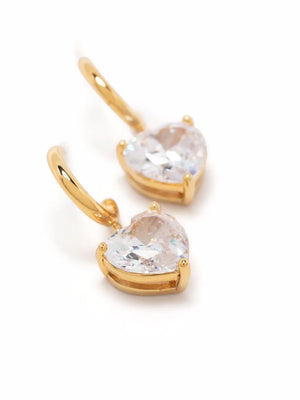 love heart huggie earrings