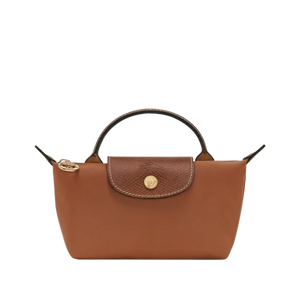 Longchamp Le Pliage Original Pouch with handle Cognac - Recycled canvas