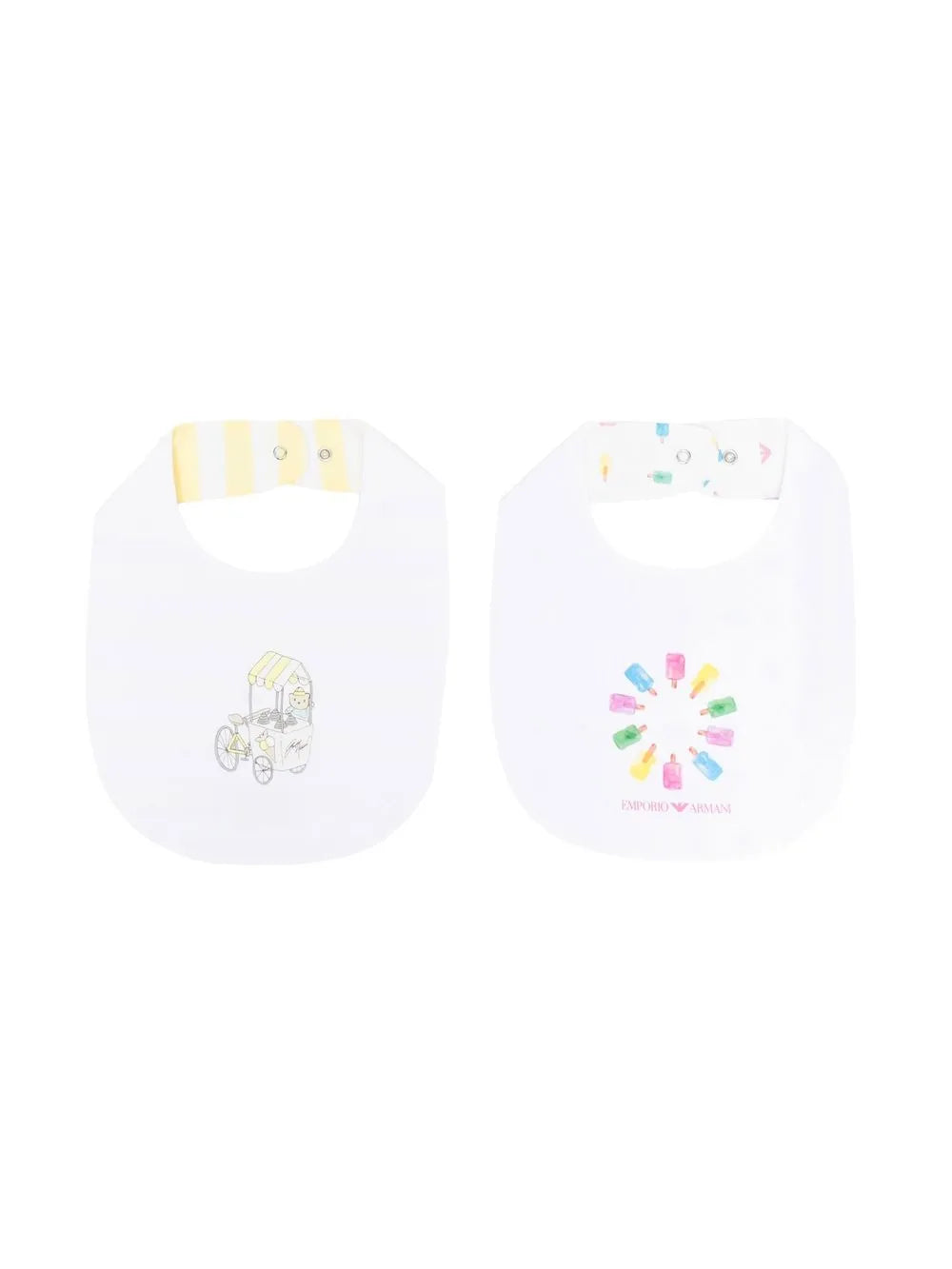 graphic-print bib (set of two)