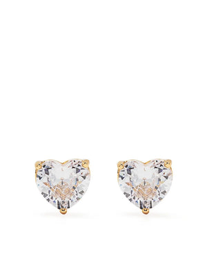 crystal heart-stud earrings