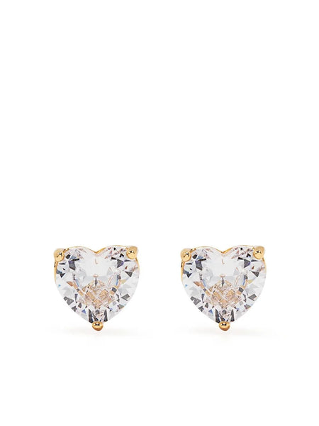 crystal heart-stud earrings