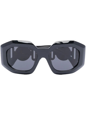 oversized geometric frame sunglasses