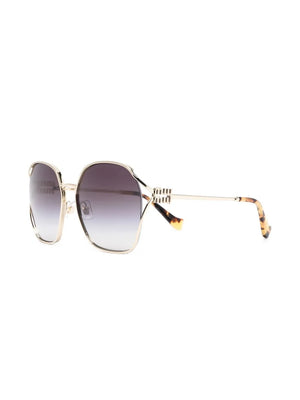 oversized-frame gradient-lense sunglasses