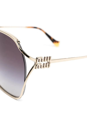 oversized-frame gradient-lense sunglasses