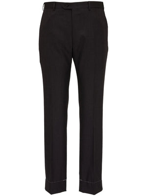 straight-leg tailored wool trousers