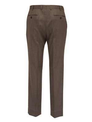 straight-leg tailored wool trousers