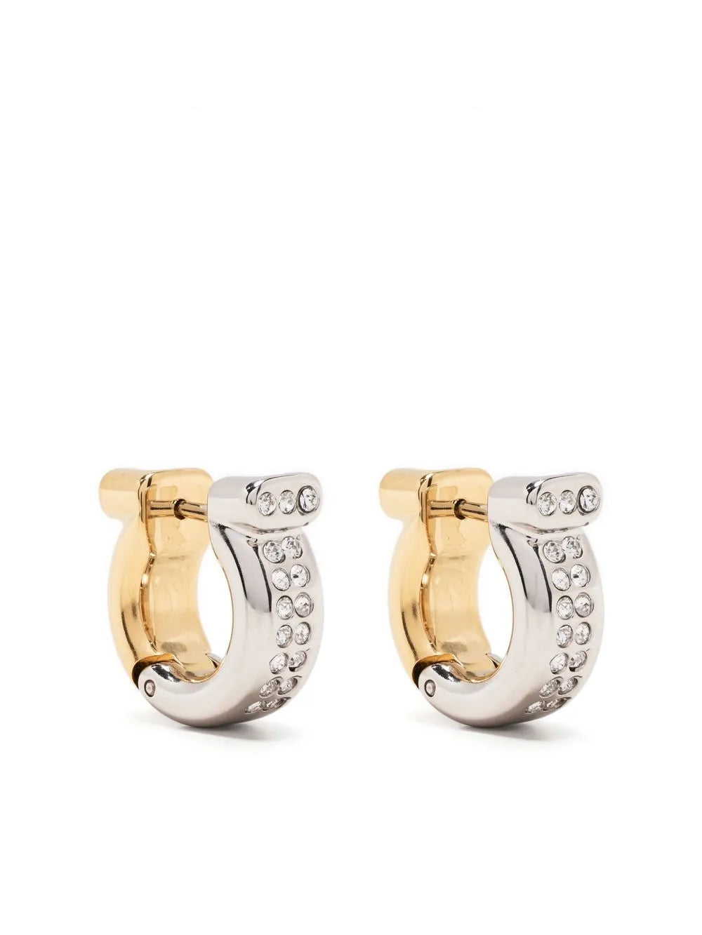 Gancini crystal-embellished hoop earrings