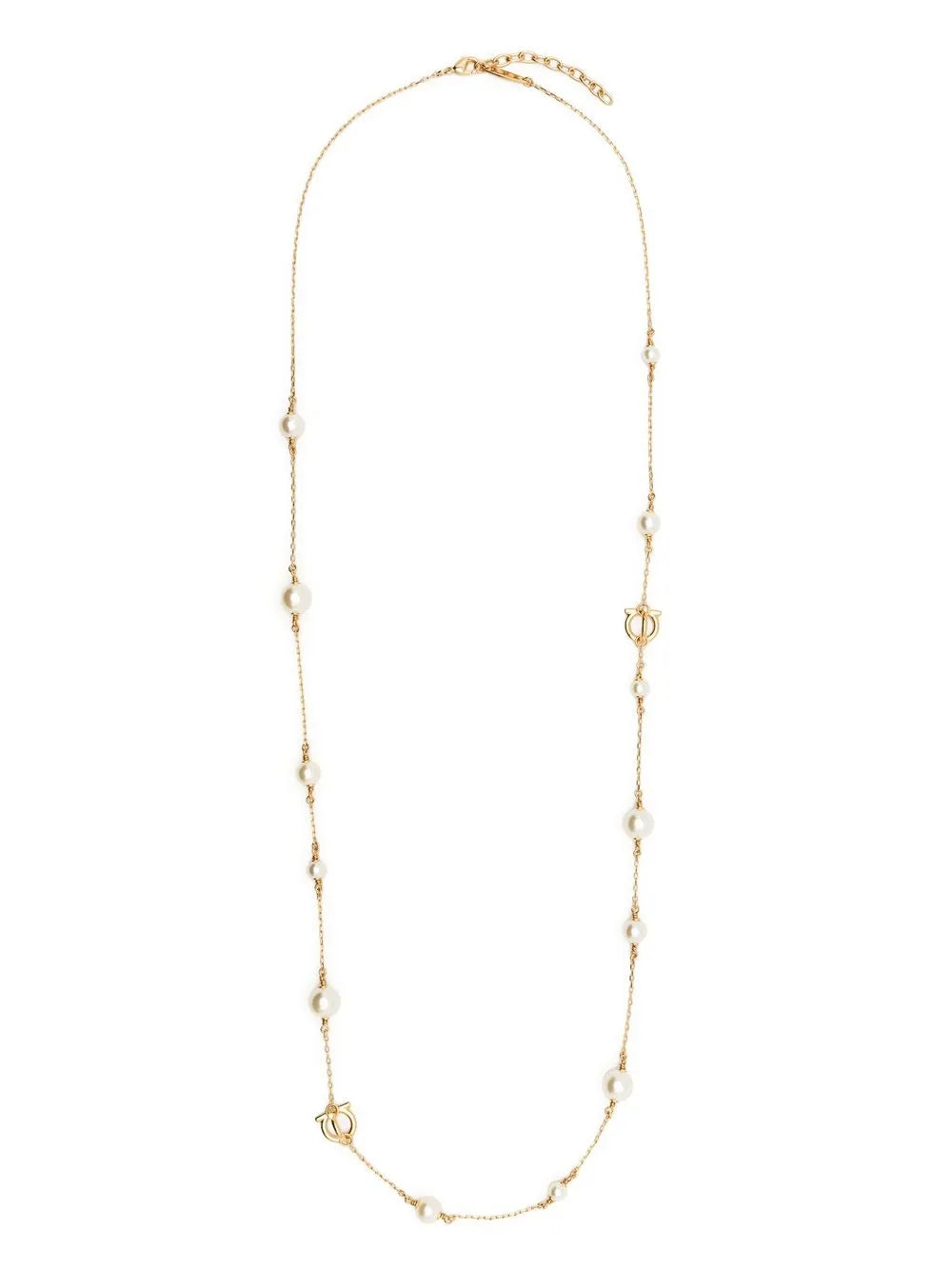 Gancini-charm rolo-chain necklace