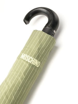 logo-print pinstripe umbrella 