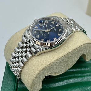 Rolex | Datejust | 126234 Blue Dial with diamond | Steel | 36 mm | Steel | Blue | Automatic