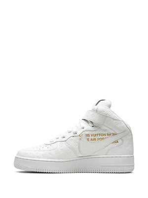 x Louis Vuitton x Virgil Abloh Air Force 1 Mid "White/White" sneakers