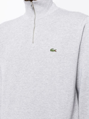 high-neck fine-ribbed sweatshirt