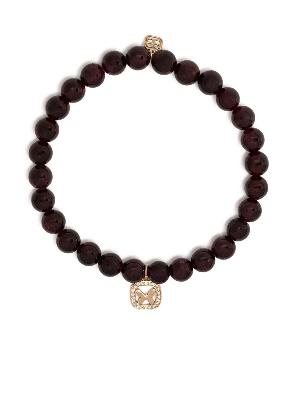 14kt yellow gold ruby beaded bracelet