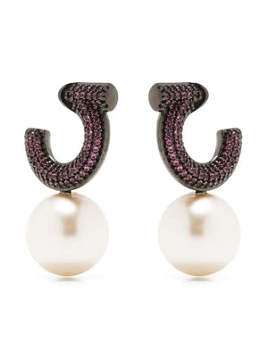pearl drop earrings