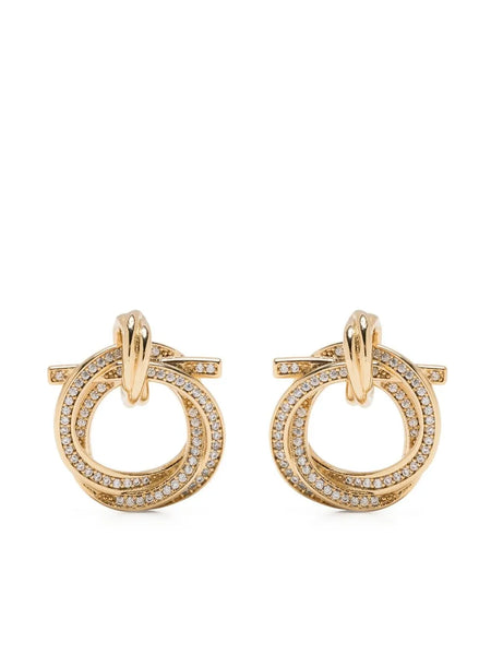 crystal-embellished hoop earring
