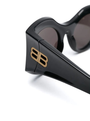 Hourglass round-frame sunglasses