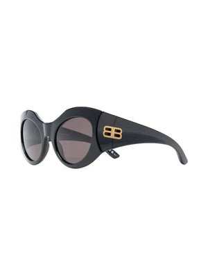 Hourglass round-frame sunglasses