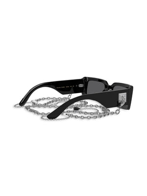 Zebra rectangle-frame sunglasses