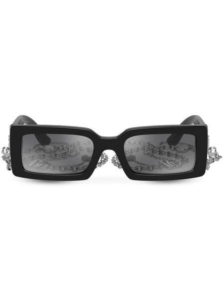 Zebra rectangle-frame sunglasses