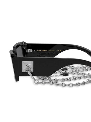 Zebra rectangle-frame sunglasses