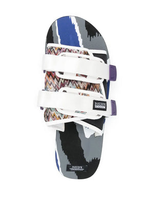 double touch-strap panelled slides