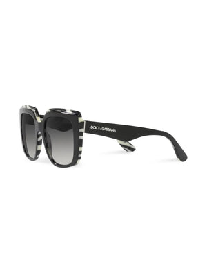 zebra-print detail sunglasses