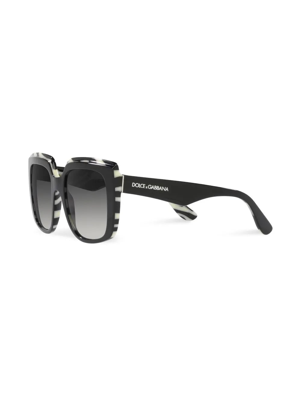zebra-print detail sunglasses