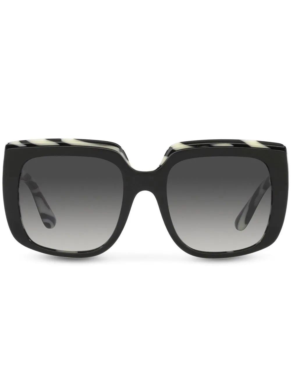 zebra-print detail sunglasses