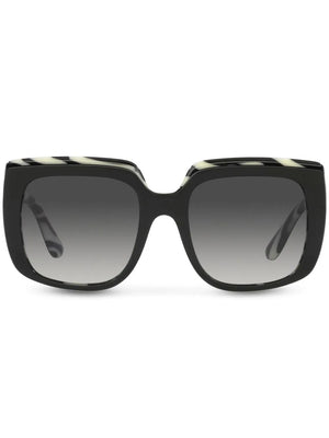 zebra-print detail sunglasses
