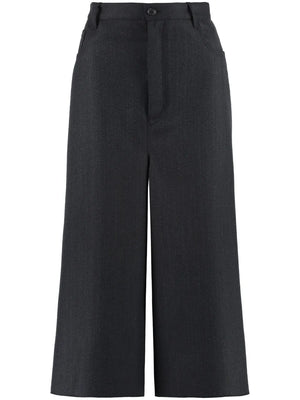 wide-leg cropped trousers