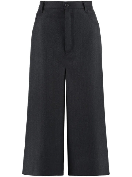 wide-leg cropped trousers