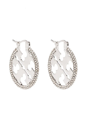 logo round earrings
