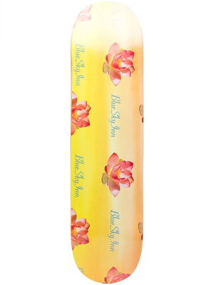 floral-print skateboard